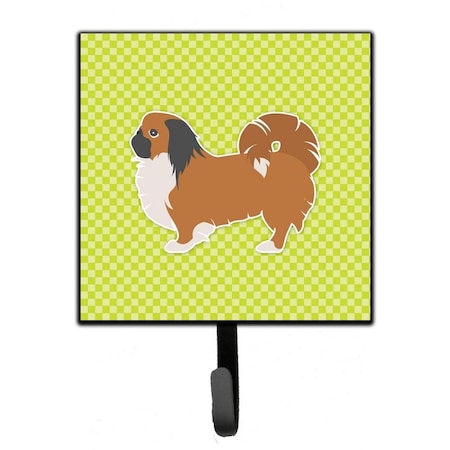 Carolines Treasures Pekingese Checkerboard Green Leash or Key Holder BB3838SH4